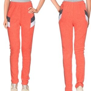 Wildfox Coral, Gray & White Raina Soft Terry Women's Pants | Size L